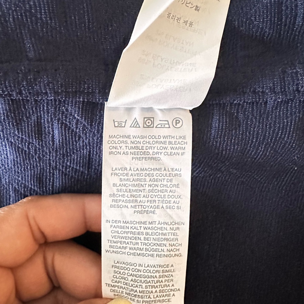 J. Crew Navy Quilted Short Sleeve Blazer - Picture 9 of 9